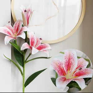 Arrangement <span class=keywords><strong>de</strong></span> lys artificiels réalistes imprimés en 3D <span class=keywords><strong>de</strong></span> qualité supérieure, <span class=keywords><strong>bouquet</strong></span> <span class=keywords><strong>de</strong></span> <span class=keywords><strong>mariée</strong></span>, remplissage <span class=keywords><strong>de</strong></span> vase, artisanat DIY, toucher naturel, longue durée - Product Image 1