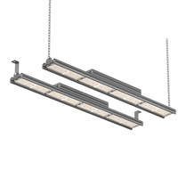 Éclairage linéaire à haute luminosité en alliage d'aluminium avec couvercle résistant aux chocs, éclairage de stade LED pour les jeux de badminton en salle
