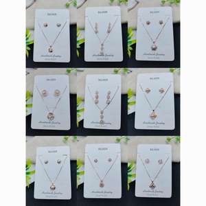 Ensembles en argent sterling à la mode et pierres blanches - Product Image 1