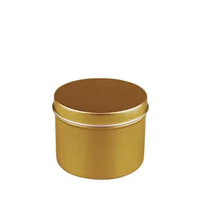 2oz golden Aluminum Metal Packaging Tin Can Jar Skin Care Makeup Soap Balm Tins