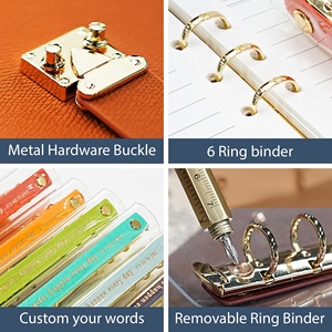 Mới Đến Biểu Tượng Tùy Chỉnh A5 A6 A7 Máy Tính Xách Tay Trong Suốt PVC Tổng Hợp Rõ Ràng 6 Vòng Chất Kết Dính Tổ Chức Có Thể Thay Thế Loose-Leaf Tạp Chí - Product Image 4