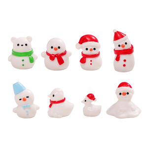 Simulation de noël mignon bonhomme de neige <span class=keywords><strong>Micro</strong></span> paysage voiture ornement résine bricolage artisanat ornement petit ornement accessoires - Product Image 5