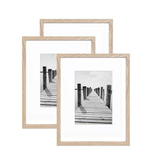 Vintage naturale in legno massello A3 stampato UV moderno Full-Size <span class=keywords><strong>Photo</strong></span> Frame Album accessorio per la visualizzazione da tavolo - Product Image 2