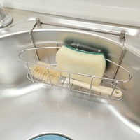 Support de rangement suspendu en acier inoxydable pour évier, panier égouttoir, organisateur de cuisine, installation facile, fabrication OEM