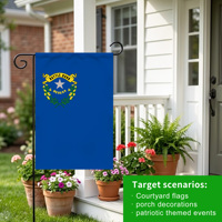 Drapeau de Jardin Personnalisé en Gros 12x18 Pouces Double Face États-Unis Nevada Étoile Argentée Ruban de Sauge Design Drapeau de Porche Extérieur