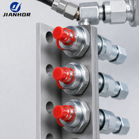 Distributor Pelumas Progresif JPQ Divider Valve Block 3 5 7 Outlet Grease Manifold dengan Braket Pemasangan untuk Mesin CNC