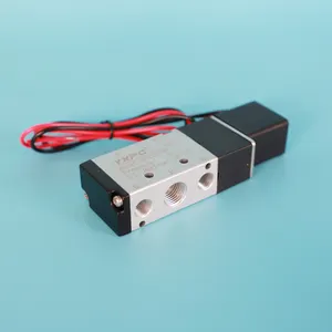 NPT BSP G AC DC 24v 110v 220v 380v hava itme konnektörleri lider tel 12v 1/4 tek 5 yollu solenoid pnömatik vana