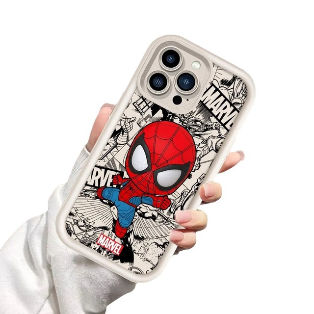 Cross-border Cartoon Spider-Man Marvel Net Red for 17/16promax/15/14/13/12 Phone Case Thermoplastic Polyurethane Shockproof