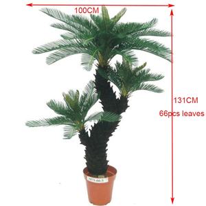 ต้นสาคูเทียมเทียมสำหรับตกแต่งในร่มความสูง131ซม. 66ใบต้นปาล์มบอนไซไซไซไซคุณภาพสูง - Product Image 2
