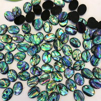 Cabochons ovales en nacre synthétique en gros, coquilles d'ormeau synthétiques, revêtement époxy, pour accessoires de bijoux DIY