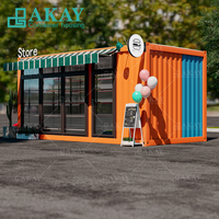Mini magasin de conteneurs portables de 20 pieds Kiosque de restauration rapide Café Bar Mobile Petite maison Magasin de conteneurs préfabriqués