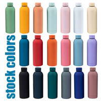 Bouteille Isotherme en Acier Inoxydable Personnalisée avec Logo, Plusieurs Couleurs, en Stock pour Promotion