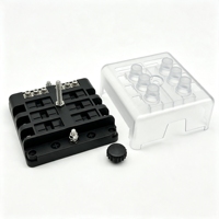 Boîtier de fusibles 6 voies avec barre omnibus négative et couvercle transparent, 32V CC, 100A, 25A, pour voiture, bateau, camion, moto, camping-car, caravane