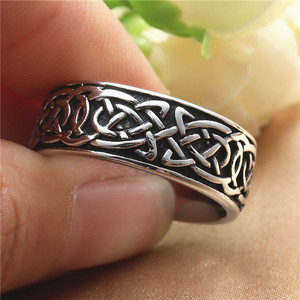<b>Titanium</b> Steel Viking <b>Ring</b> Retro Silver Men's Punk Jewelry Gift 212010 - Product Image 3