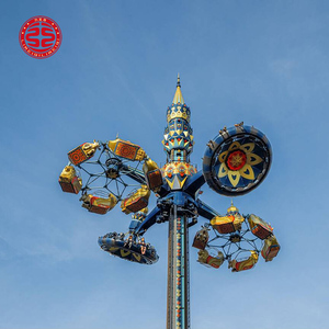 Manège de parc d'attractions Thrill Amusement : Twister Tower Disco UFO, tour de levage, soucoupe volante interstellaire - Product Image 5