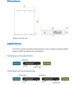 Convertisseurs d'affichage LED Novastar CVT10-S haute efficacité, 10x Gigabit Ethernet, 2x10G interfaces optiques, résolution 4K, IP34, garantie 3 ans - Product Image 5