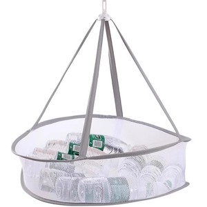 Filet de séchage de vêtements rond multi-couches en maille, panier de séchage à suspendre pour économiser de l'espace, idéal pour chaussettes, pulls et vêtements - Product Image 2