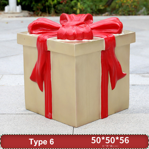 Cajas de Regalo de Joyería con Lazo de Alta Calidad de 37*37*42 cm, Caja de Regalo Decorativa de Navidad, Caja de Regalo de Dulces de Santa Claus, Escultura - Product Image 4