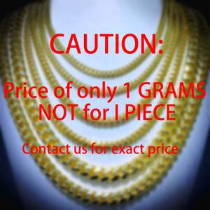 Bling 14K oro sólido Miami cubano cadena collar Hip Hop estilo brillante Iced Out Moissanite - Product Image 2