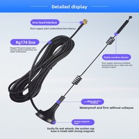 ATWE Antenne Wi-Fi verticale double bande 2,4 GHz 5 GHz à gain élevé 5,0 dBi, module récepteur omnidirectionnel avec ventouse IP65 Type N