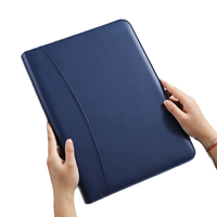 Carpeta Portafolio de Negocios Personalizada de Cuero A4 con Tarjetero y Organizador de Presentación con Logotipo