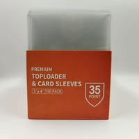 Porte-cartes rigide en PVC ultra-transparent anti-RFID sans fermeture pour cartes de collection 3x4, TCG, cartes de baseball, logo personnalisable