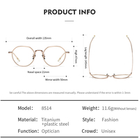 8514 nouveau modèle vente chaude en gros monture lunettes optiques pour hommes et femmes