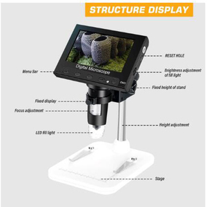 4,3 pulgadas Hd portátil 1000x microscopio <span class=keywords><strong>Digital</strong></span> de escritorio con luz Led microscopio Cámara <span class=keywords><strong>Digital</strong></span> portátil microscopio electrónico - Product Image 6