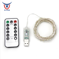 Guirlande lumineuse de câble en cuivre Usb télécommandée 8 caractéristiques lumières d'étoile de basse tension décoration de Noël guirlande lumineuse LED