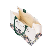 Sac fourre-tout en toile pour femme, imprimé avec logo personnalisé, respectueux de l'environnement, avec poignées en corde et ruban, haute qualité