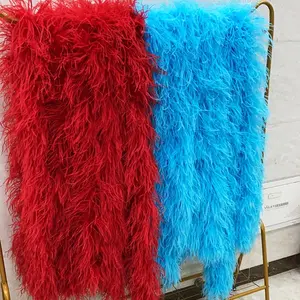 4 ply in wholesale Red Black blue ostrich feathers & white ostrich feather trim for garment dress decoration