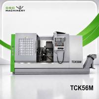 Tour CNC à banc incliné TCK56M, commande GSK988TA, tourelle motorisée BMT45 à 12 positions, mandrin hydraulique de 10 pouces, pour tournage de métaux lourds
