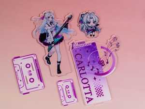 OEM Odm อนิเมะ Wuthering Waves คาร์ลอตต้า อะคริลิกสแตนดี้ ฉลองครบรอบ 1 ปี แบบสองสไตล์ ของตกแต่ง - Product Image 6