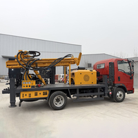 Foreuses de puits montées sur camion 300m, petite foreuse pneumatique pour puits, machine de forage sur camion
