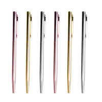 Stylo à bille BECOL, vente chaude, hôtel, style twist, luxe, or rose, fin, en métal, avec logo personnalisé pour cadeaux