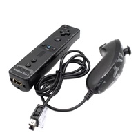 Dernière manette de manette Nunchuck 2 en 1 Factory Motion pour manette de jeu à distance Wii