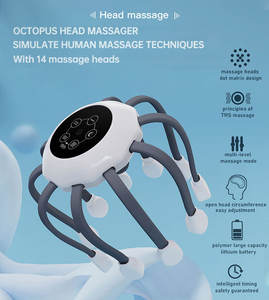 Offre Spéciale 4 têtes Rechargeable Smart Vibration Spider Head Massager Vibrant Octopus Electric Scalp Head Massager - Product Image 2