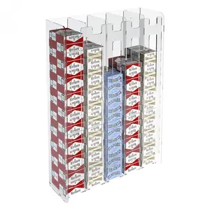Solución colgante de exhibición de tabaco para 20 cigarrillos, dispensador de cigarrillos con 3, 4 y 5 columnas