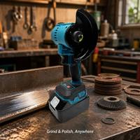 Meuleuse d'angle électrique sans balais à rotor externe de 4 pouces, style aigle, alimentée par batterie, pour le nettoyage des interstices et les fonctions de découpe