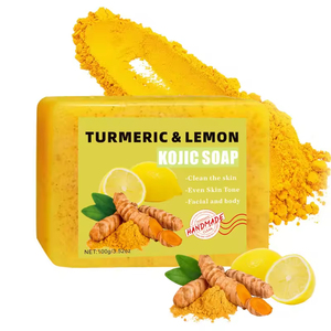Jabón Facial de Cúrcuma y Limón al por Mayor, Eliminador de Manchas Oscuras, Aclarador de Acné, Jabón Blanqueador de Cúrcuma Orgánico Hecho a Mano - Product Image 6