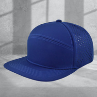 Casquette de sport perforée à 5 panneaux découpée au laser, personnalisable en gros, cadeau d'entreprise, logo brodé ou imprimé, respirante, pour le golf
