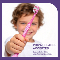 Brosse à dents pour enfants et nourrissons avec poils personnalisés, couleur de manche personnalisée, logo imprimé, multi-pack, usine de brosses à dents certifiée CE FDA