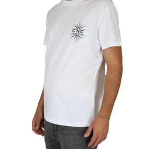 T-shirt pour homme Costume National, coton blanc, col rond, vêtements décontractés - Product Image 4