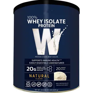 Atacado 100% Whey Protein Isolate Sabor Natural Pré & Keto Amigável 20g de Proteína de Substituição de Refeição Pós-treino 1 kg