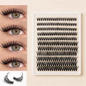Kit de <span class=keywords><strong>faux</strong></span> <span class=keywords><strong>cils</strong></span> artificiels DIY réutilisables auto-adhésifs effet fourrure de vison, ensemble d'extensions segmentées - Product Image 2