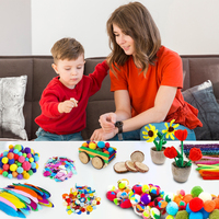 Kits d'activités créatives en gros pour la maternelle : Fil chenille multicolore épais de 8 mm, bâtonnets de chenille DIY, ensemble de nettoyeurs de tuyaux pour loisirs créatifs en papier