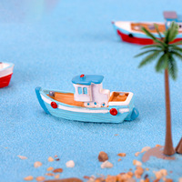Micro Paysage Aquarium Décorations Bonsaï Poisson pour Réservoir Marine Navire Chaloupe Miniature Résine Yacht Figurines Ange Style