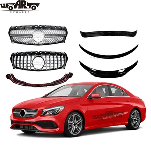 W117 Exterior Accessories Include Front Grille Lip Splitter Rear Roof Spoiler For Mercedes BenZ CLA W117 C117 2013-2019