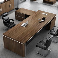Bureau de direction exécutif de luxe IULTRA en forme de L, nouveau design personnalisé, moderne, étanche, réversible, avec rangement, garantie 10 ans
