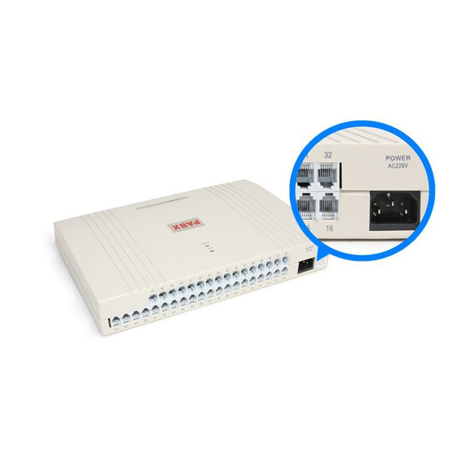 DLNA Manufacturer Analog PABX TC-2000P 4 External Lines 32 Extension PBX Phone System Support OEM ODM for Commercial Use